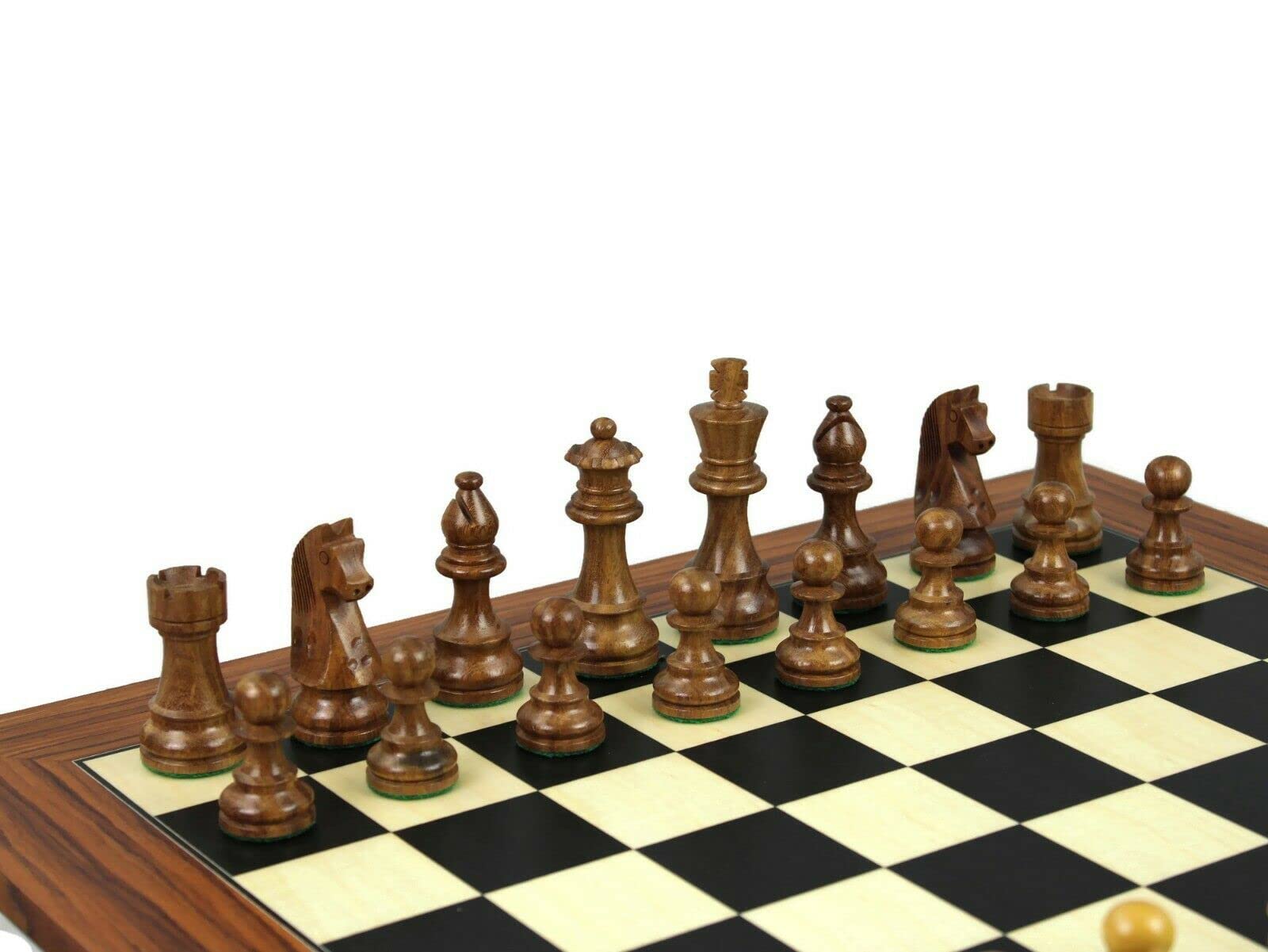 Set di scacchi in legno Palisander Board 20 pollici pesato Sheesham tedesco Staunton pezzi 9,75 pollici