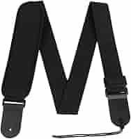 Tracolla Per Chitarra In Vera Pelle - Regolabile Per Chitarra Acustica/Elettrica E Basso (Nero, Con Plettri) - Foto 4