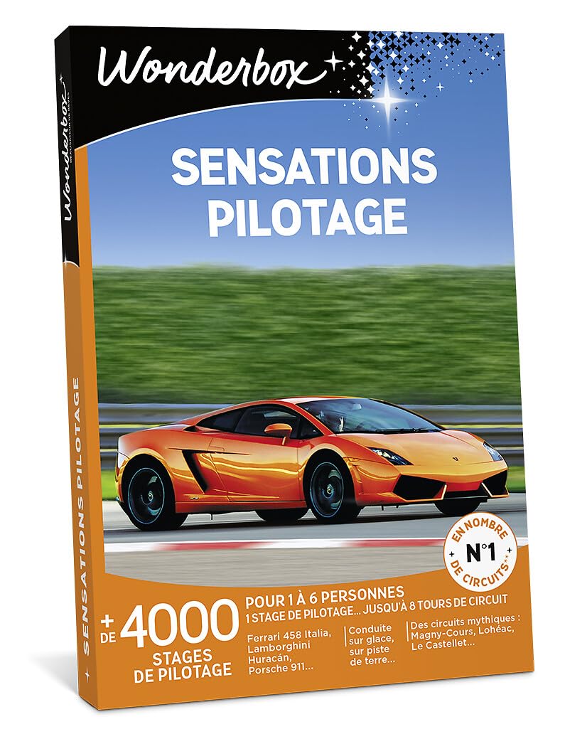Wonderbox - Sensations Pilotage - Coffret Cadeau - Idée Cadeau Aventure