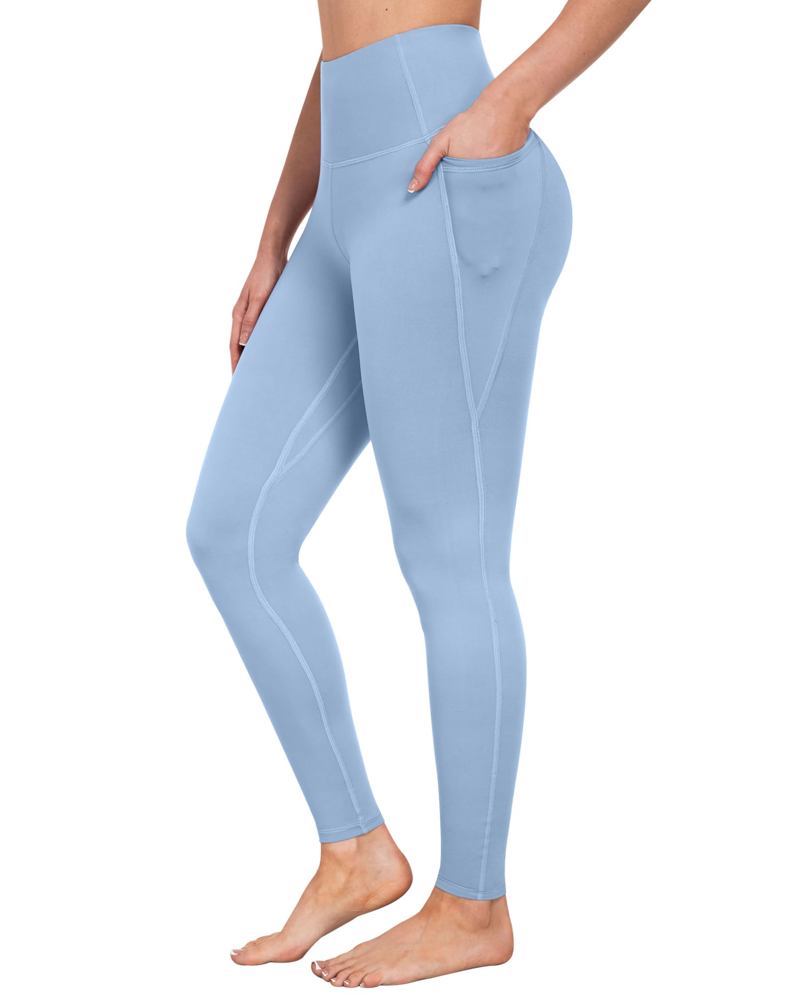 Leggings con bolsillos para mujer, control de abdomen, cintura alta, suaves, para entrenamiento, atletismo, correr, yoga, gimnasio — view 12
