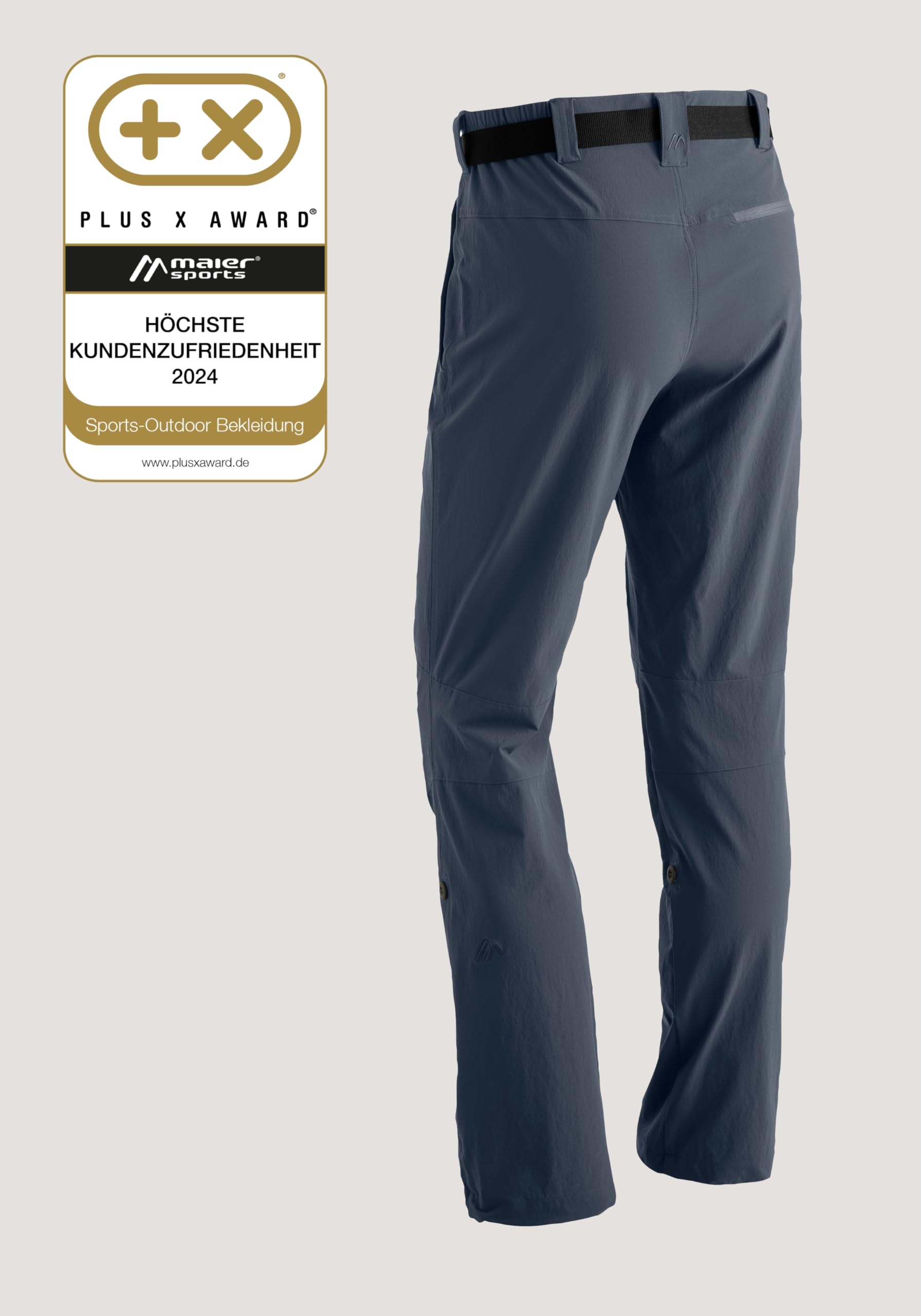 Maier Sports Nil, Pantalon de randonnée pour homme, Pantalon outdoor déperlant pour le trekking et la randonnée, Sans PFC, mSTRETCH pro 4 et Dryprotec, Fonction rollup