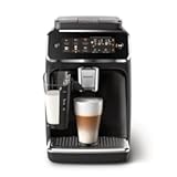 Series 3300 Fully Automatic Espresso Coffee Machine - 6 Hot & Iced Drinks&comma; LatteGo Milk System&comma; 40&percnt; Quieter SilentBrew&comma; Ceramic Grinder&comma; Aquaclean Filter&comma; Glossy Black &lpar;EP3341&sol;50&rpar;
