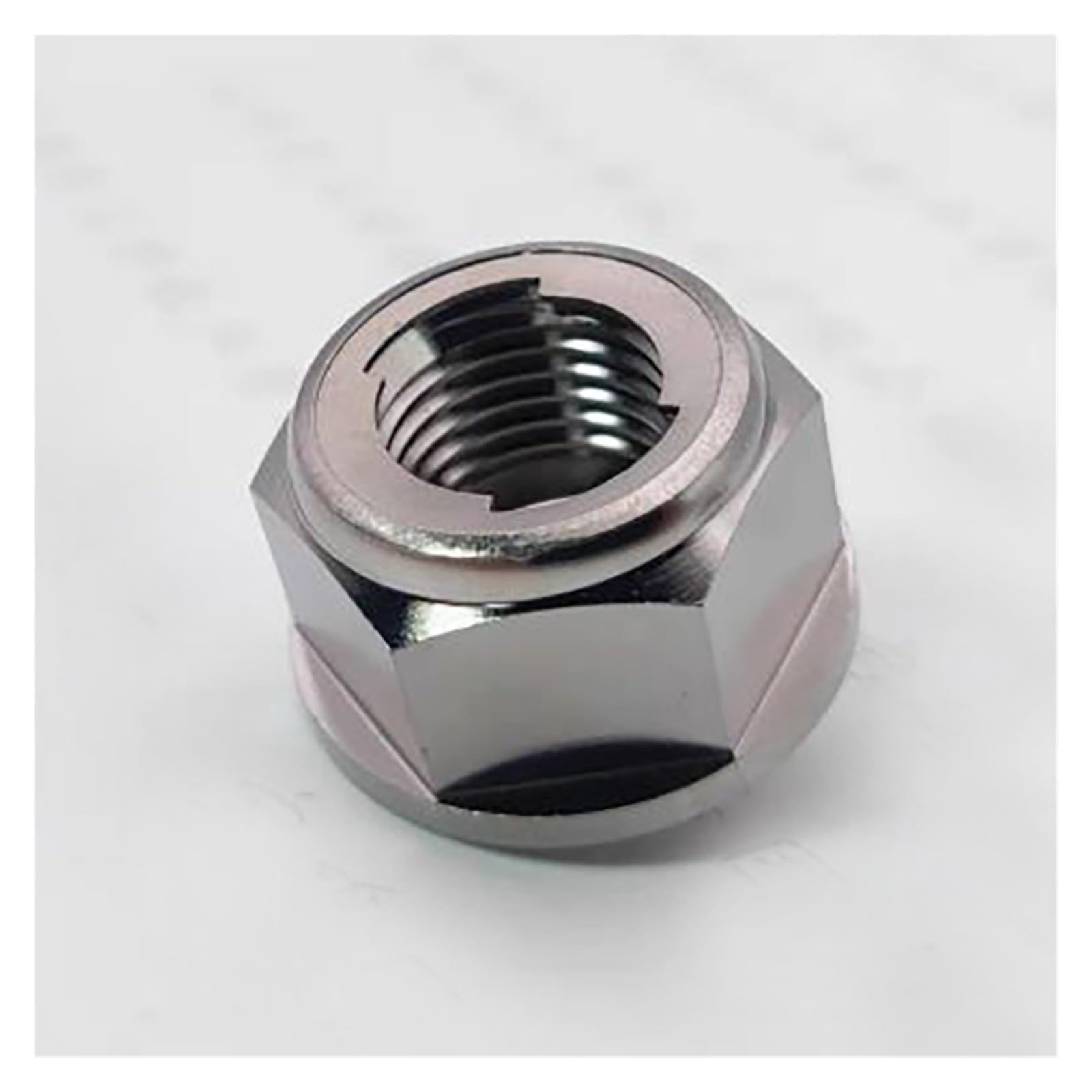 Tuercas con reborde hexagonales autoblocantes de titanio M5-M18, Hardware de cierre de bloqueo de cabeza antibloqueo for motocicleta(M18x1.5mm 1pc)