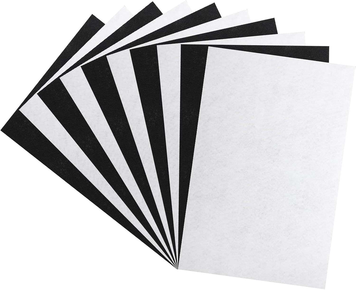 Felt Sheets Fabric, 10 Pieces 7" X 11" Felt Fabric for Crafts Stiff Felts Sheets Non-Woven Craft Felts Paper for DIY Crafts Embroidery Sewing Projects (Black+White)