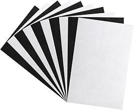 Felt Sheets Fabric, 10 Pieces 20 X 30 CM Felt Fabric for Crafts Stiff Felts Sheets Non-Woven Craft Felts Paper for DIY Crafts Embroidery Sewing Projects (Black+White)