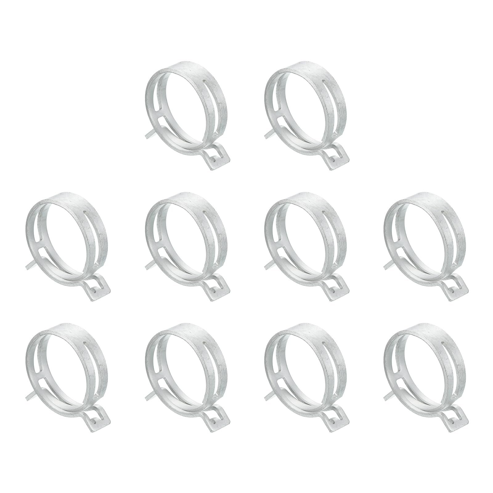 Sourcingmap 5Pcs Spring Band Type Action Fuel/Silicone Vacuum Hose Pipe Clamp