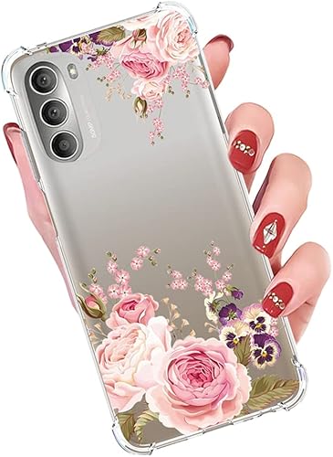 Vista 5 de Funda para Moto G 5G 2022, XT2213 XT2213-1 Linda funda, funda transparente y flexible de TPU de goma suave de silicona para Motorola Moto G 5G 2022