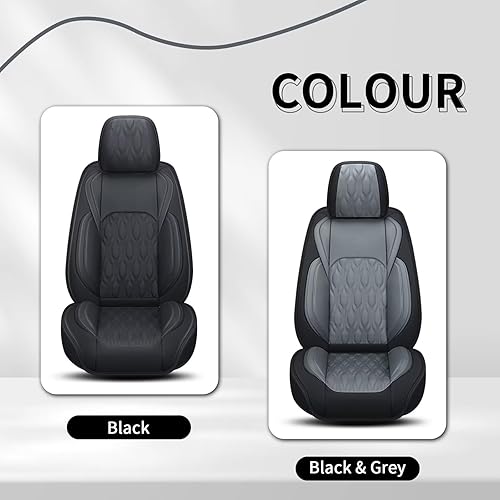 Miniatura 7 de DISUTOGO 2 fundas de asiento delantero de automóvil para Honda Pilot 2005-2016, piel sintética para fundas de asiento de piloto, impermeable,