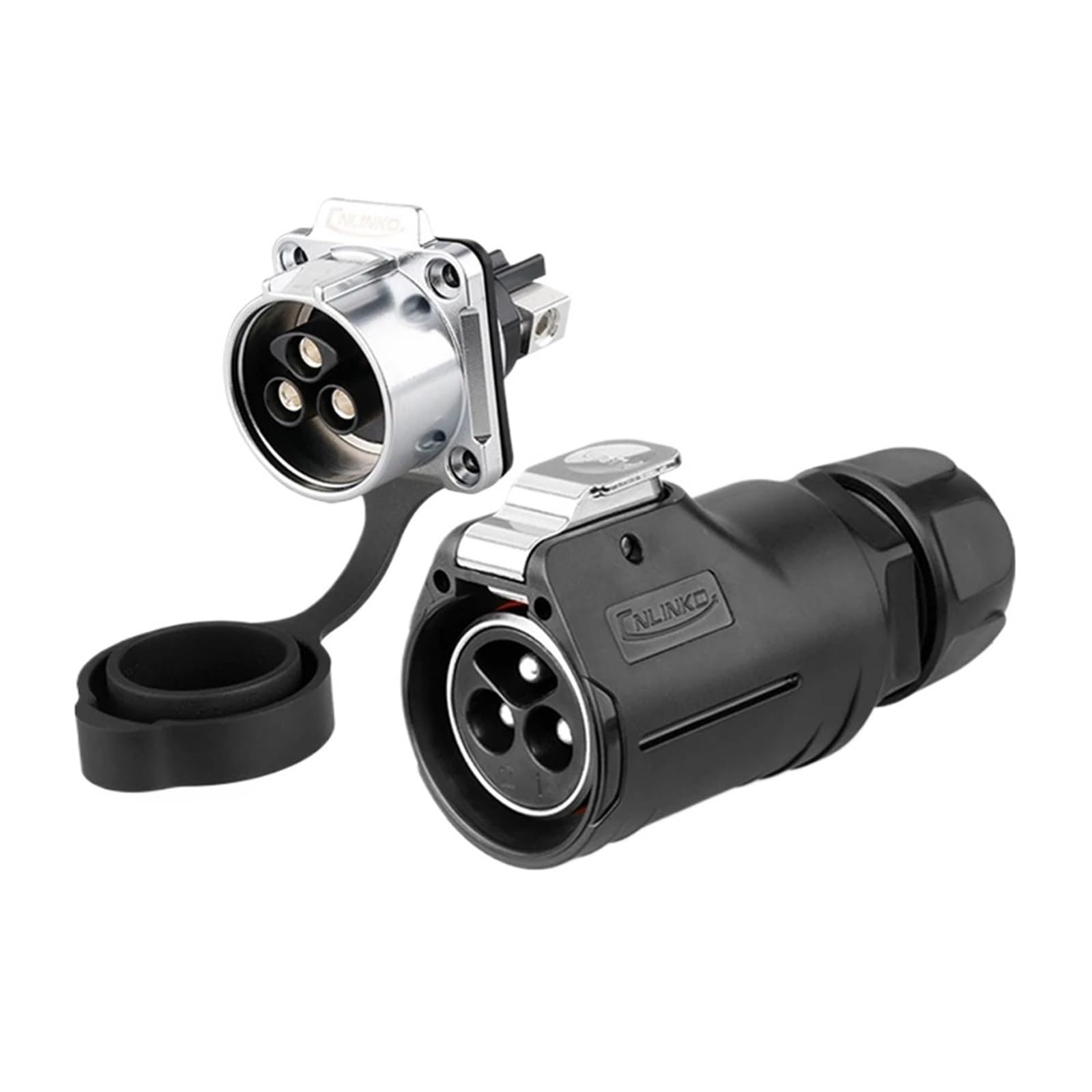 Conector industrial LP28 impermeable de 3 pines para cableado exterior de alta corriente 50A 5