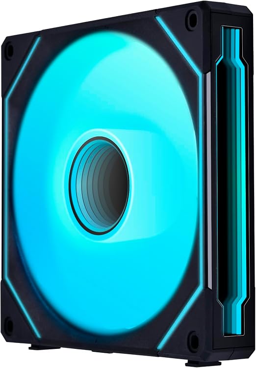 LIAN LI UNI Fan SL-Infinity 140 Reverse Blade ARGB Case Fan, Black, Daisy-Chain, 1600 RPM, 61.3 CFM