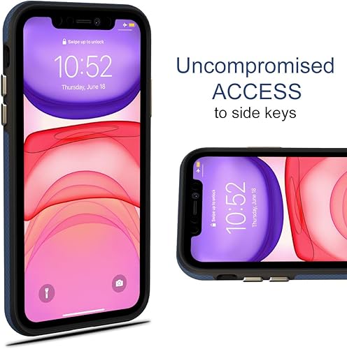 Miniatura 4 de CellEver Funda para iPhone 11 Serie Dual Guard, protección de grado militar, ajuste delgado, funda resistente que absorbe los golpes (azul marino)