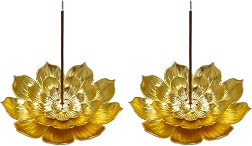 Miniatura 7 de Soporte de incienso para palos, quemador de incienso, recogedor de cenizas desmontable de loto para decoración del hogar, accesorios de fragancia de