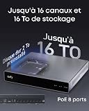 Système de vidéosurveillance NVR PoE eufy S4, 2 caméras Bullet-PTZ et 2 caméras Bullet, PTZ 360°, Suivi IA, Recherche Intelligente, Vision Nocturne Couleur, Stroboscope, 2To préinstallés, 24/7 - 7