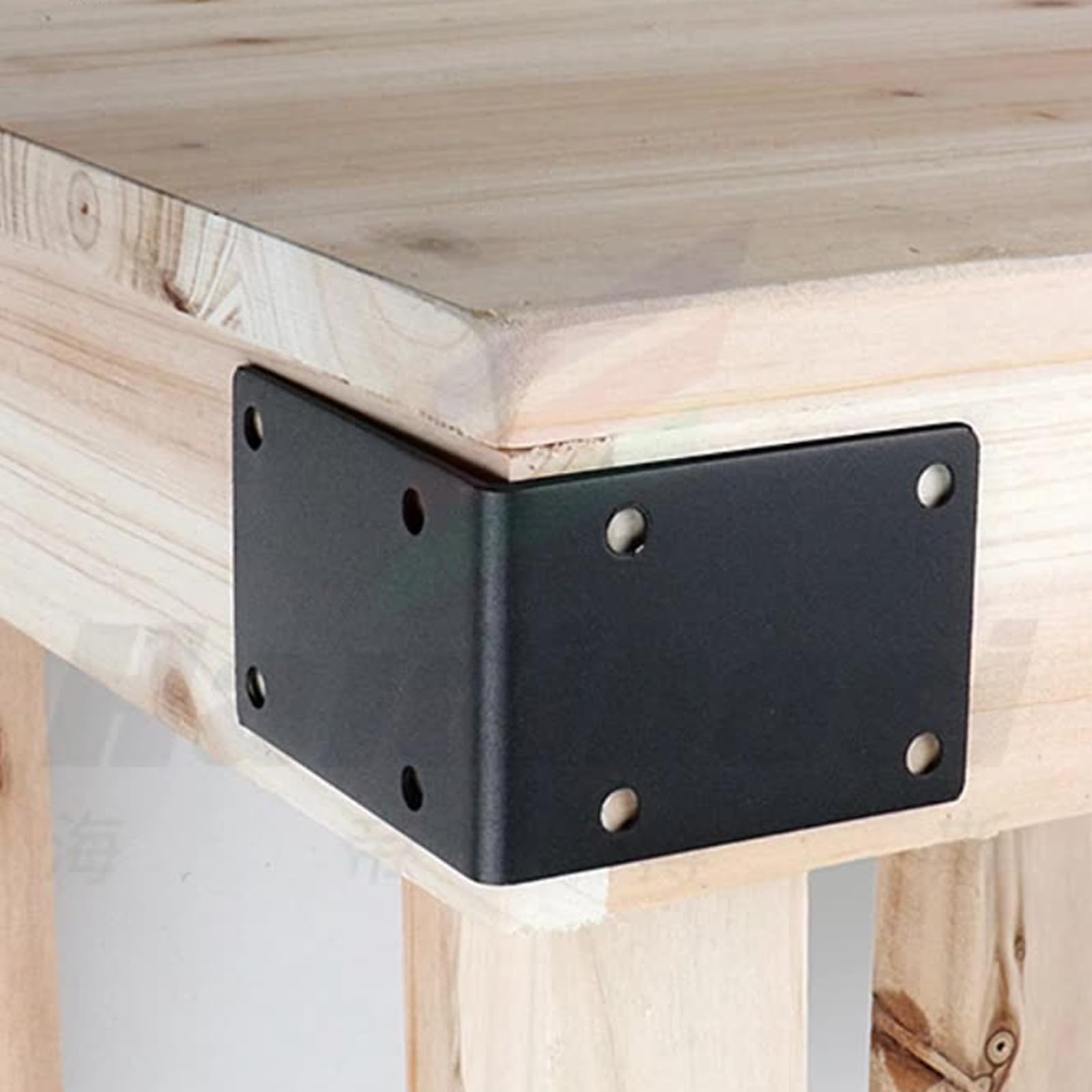 20 pezzi staffe angolari in metallo L con hardware di montaggio per rinforzo mobili in legno
