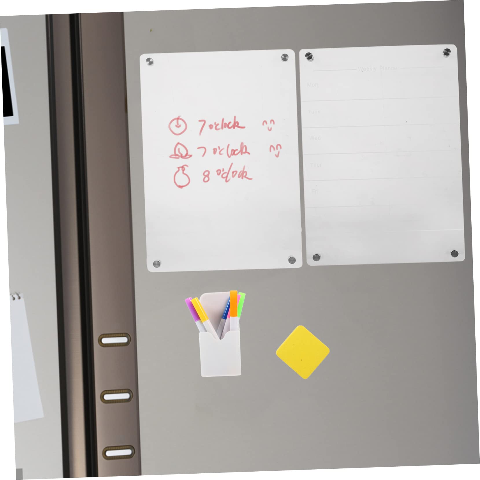 Tofficu Piano Magnetico Per Frigorifero Acrilico Lavagna Cancellabile Per Messaggi e Organizzatore Per Note e Per Ufficio e Casa