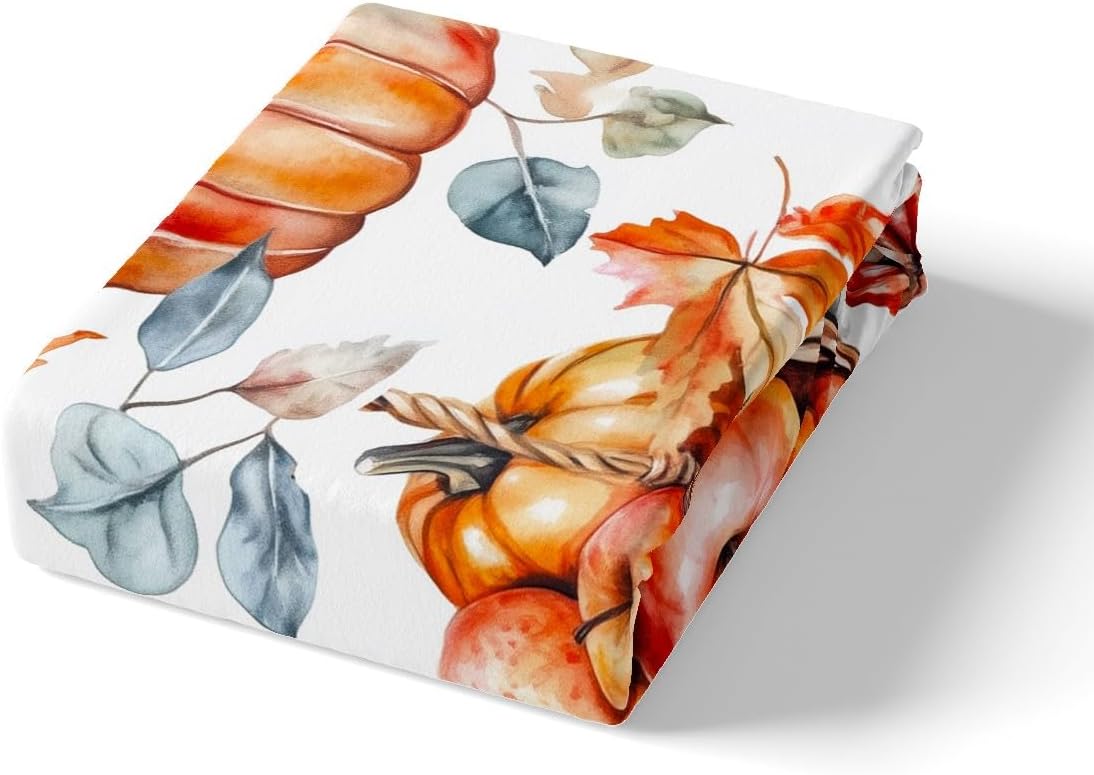Autumn Harvest Fruits Duvet Cover Set Toddler Size,Apple Pumpkin Maple Leaves Bedding Set Kids Boys Girls Room Decor,Retro Black Plaid Comforter Cover 2Pcs,Fall Theme Bedspreads Cover,1 Pillowcase