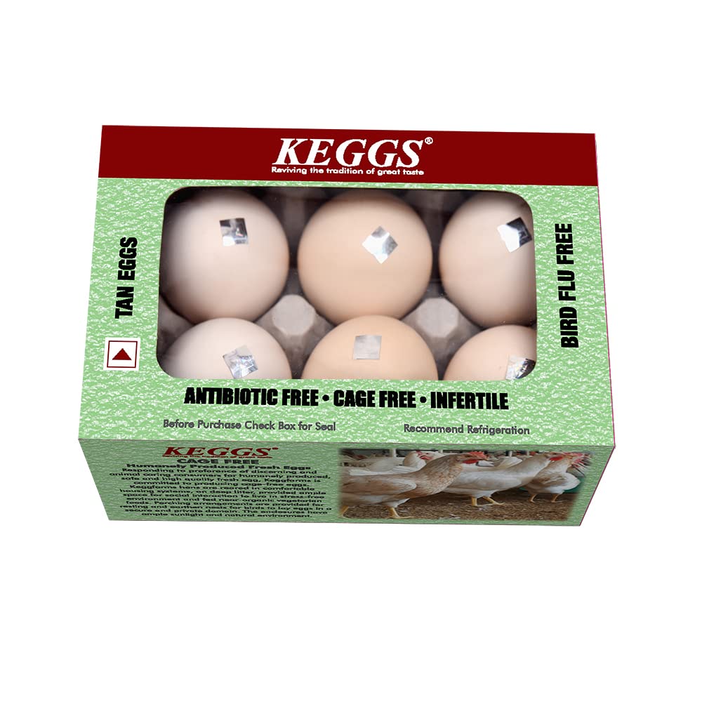 Keggs Cage Free Tan Eggs, Pack of 6 : Amazon.in: Grocery & Gourmet 