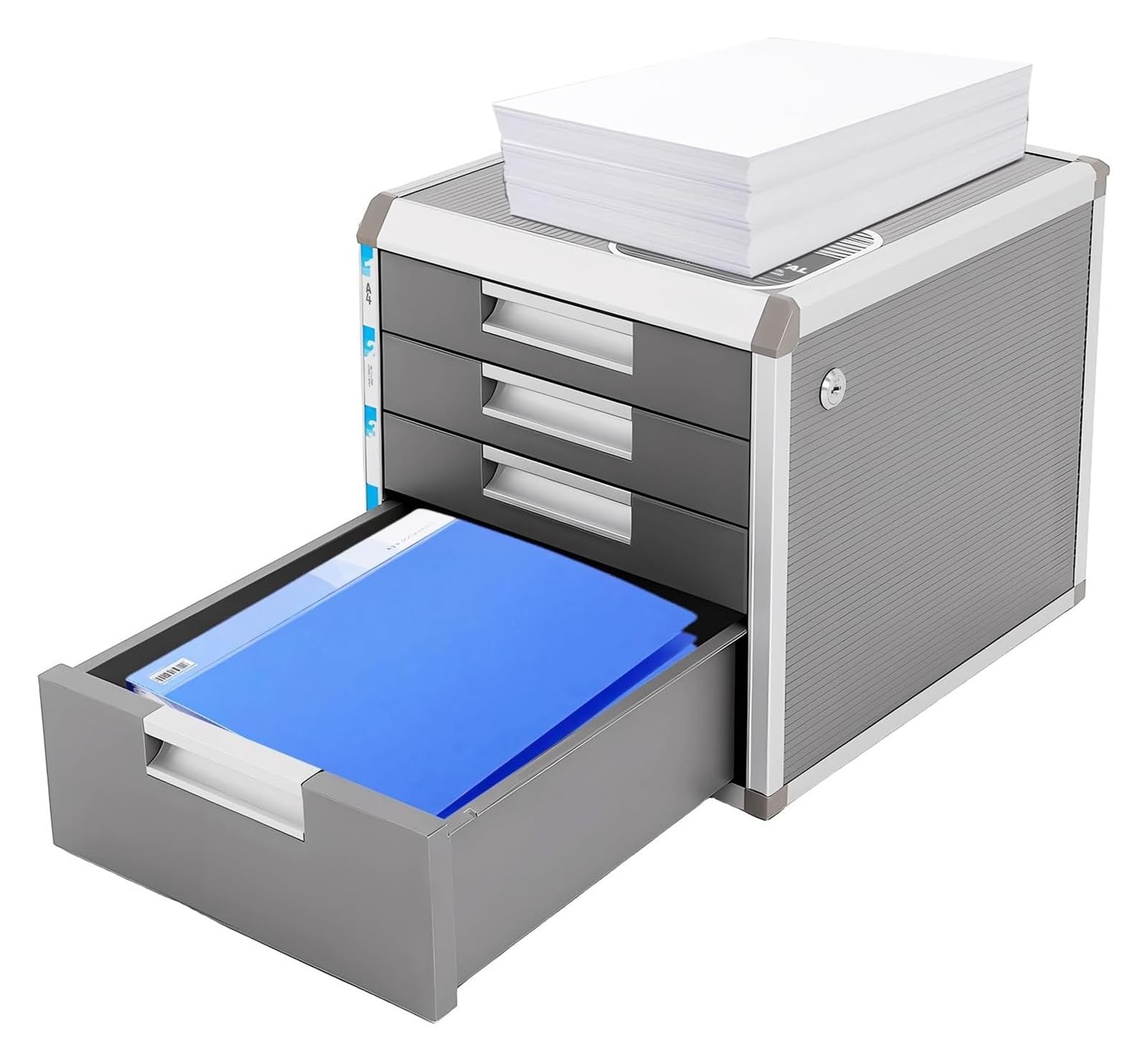 Porte-documents à 4 niveaux en métal pour fournitures et dossiers