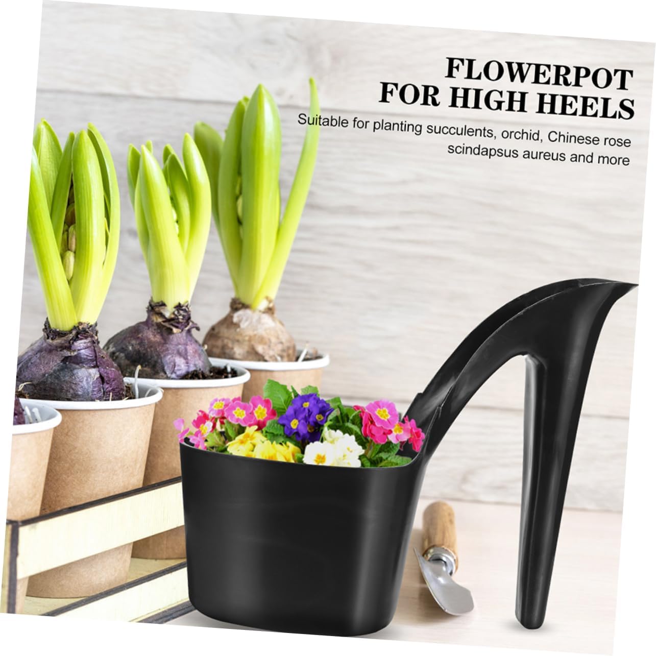 4pcs High Heel Planter Creative Desktop Pot Stylish Decorative for Indoor Plants Unique Garden Pots for Home Decor