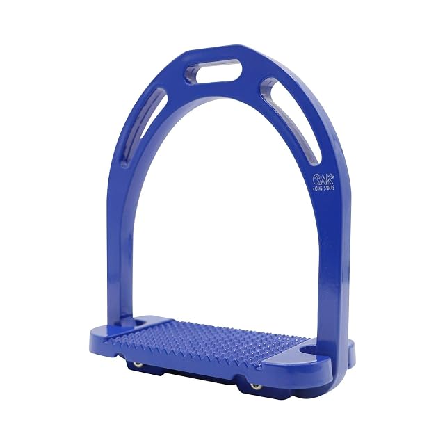 Foto 2 de 4 de AK - Estribos ecuestres de aluminio ligero para montar a caballo con colores recubiertos (4,75 pulgadas, azul)