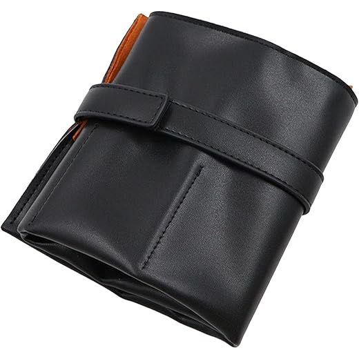ECOMISTIQ PU Leather Watch Roll Organizer Black