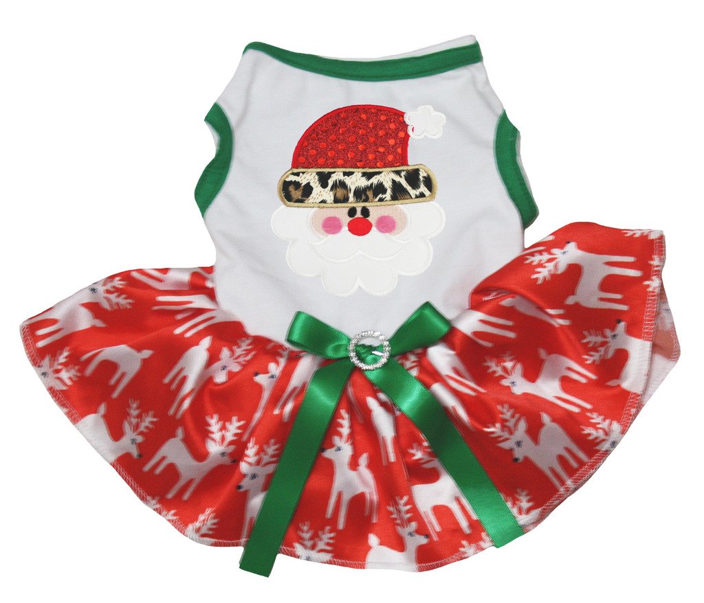 Renne Rouge et Robe de Noël pour Chien en Coton Premium et Tutu