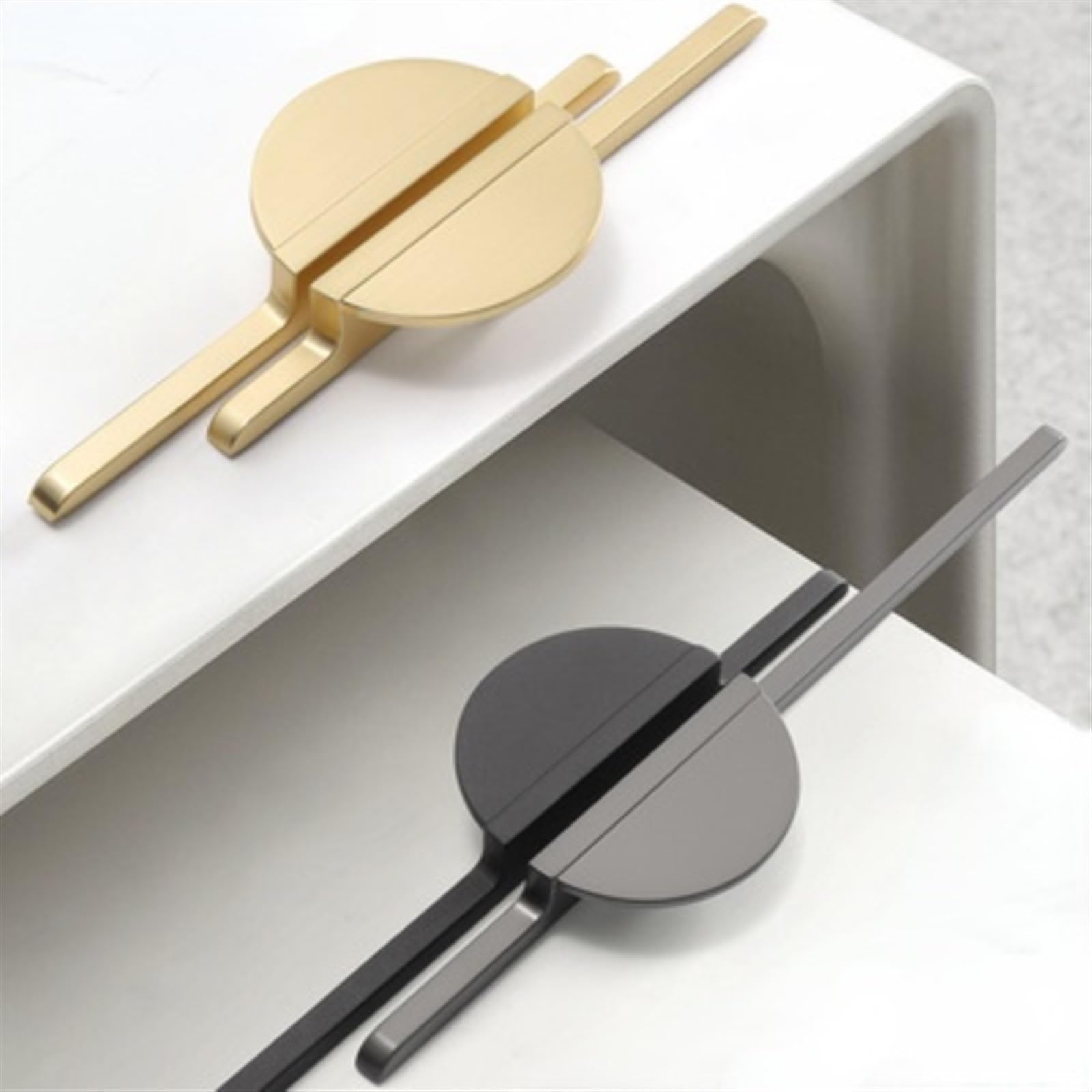Manija de aleación de zinc premium para armario minimalista con elegante arco negro mate 190mm