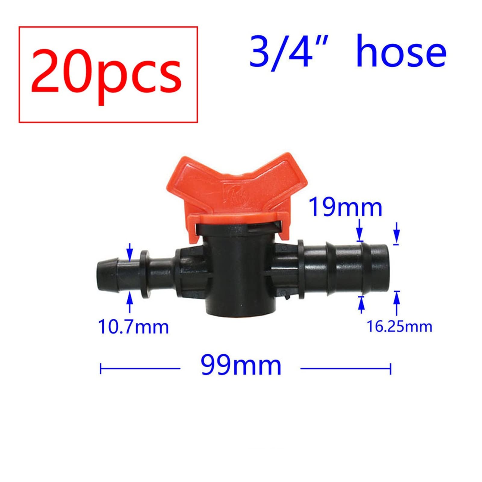 Adaptador de manguera de plomería de jardín 12 mm a 1/2 3/4 Conector de la manguera del conector de la manguera Garden con el conector de agua del anillo de sellado 16 mm 20 mm Agua del tubo de agua a