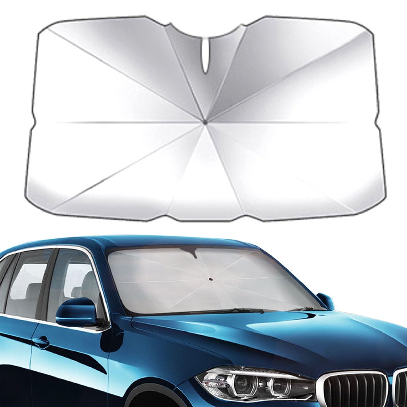 Coche Sun Shade Parabrisas De Coche Parasol Protección Solar Paraguas Plegable Auto Ventana Delantera Cubierta Coche Plegable Parasol