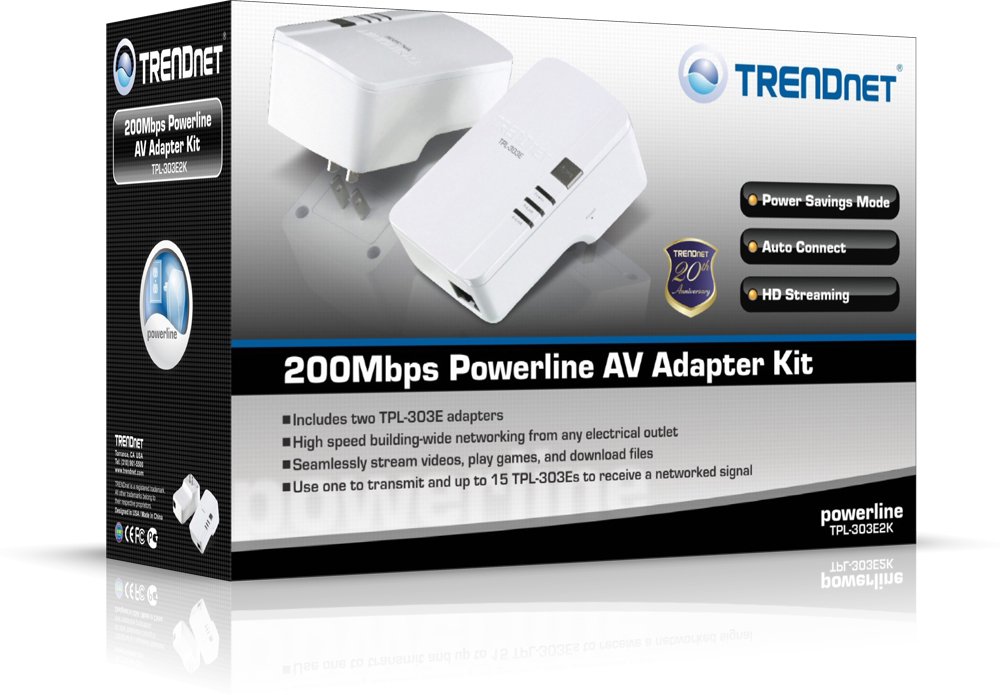 TRENDnet Pack de 2 adaptateurs CPL HomePlug AV 200 Mbps