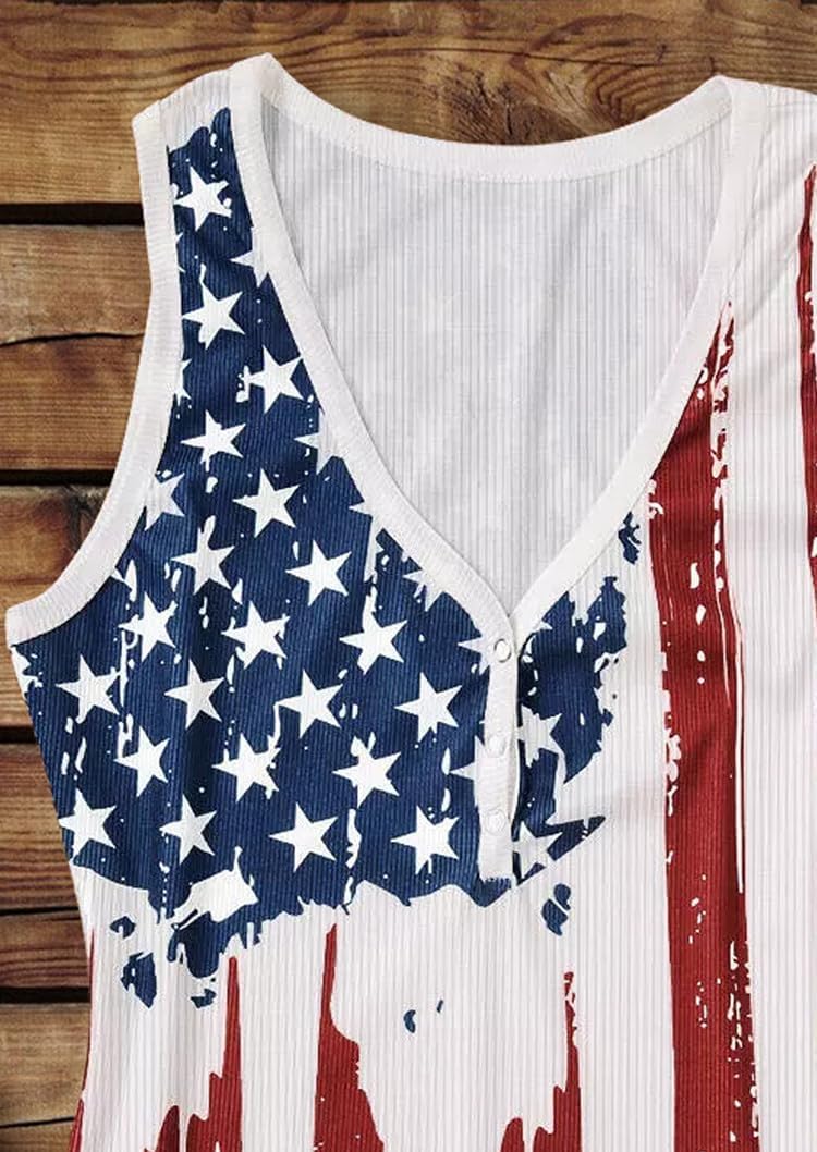 Henley Tank Tops Womens Western Aztec Print V-Neck Cami Ribbed Sleeveless Shirts Casual Button Up T-Shirts - Image 5