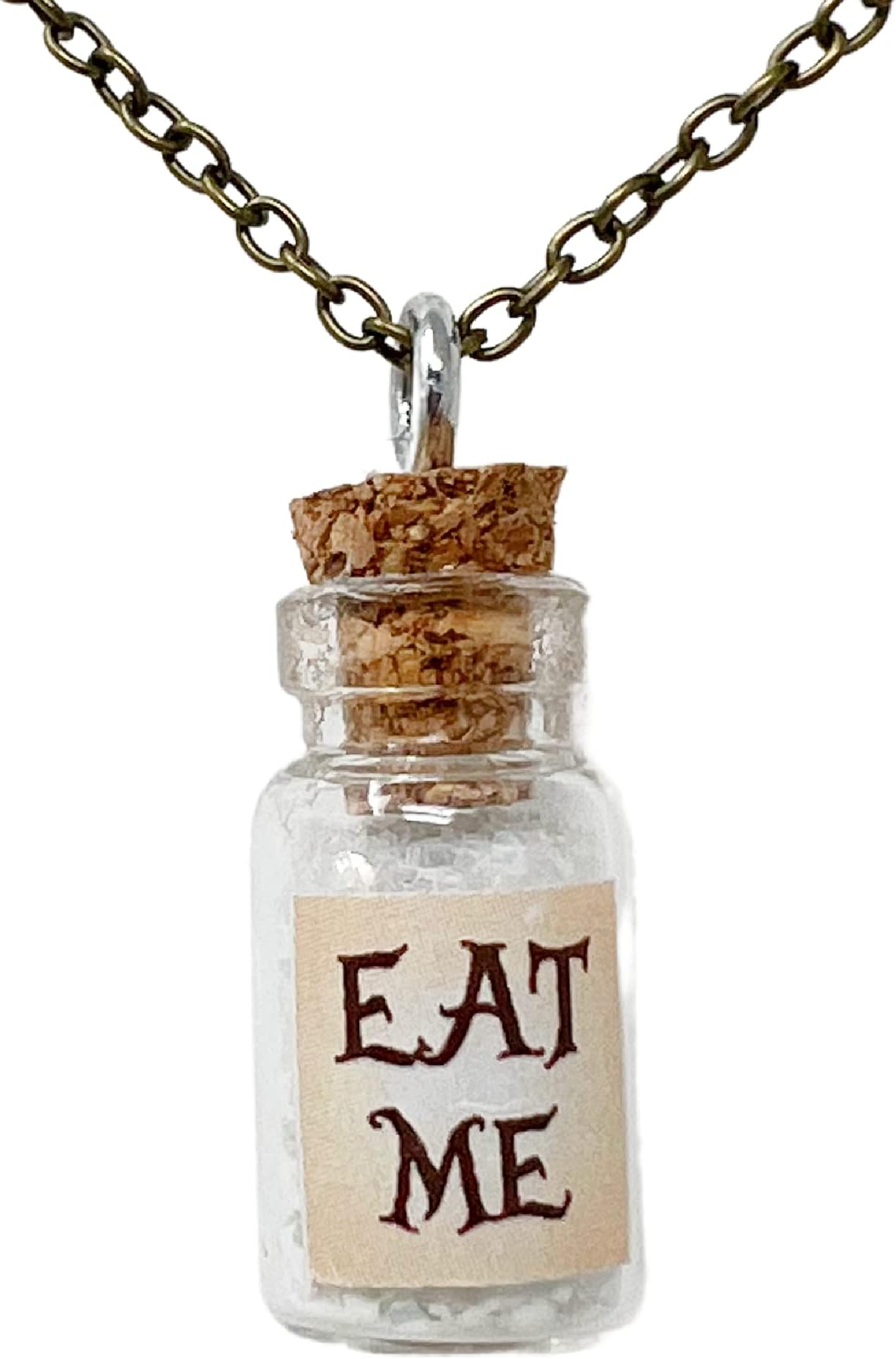 UMBRELLALABORATORYAlice in Wonderland Fairy Glow in The Dark Kawaii Necklace-Drink me handmade label sticker