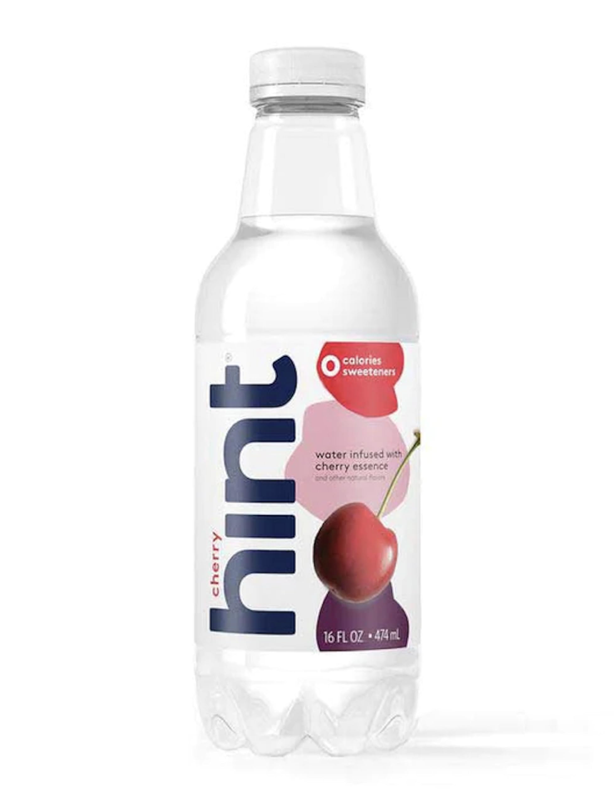 Hint Bottled Water, Cherry - Purified Flavored Water with Zero Calories, Sugar Free, Natural Flavors - 16 Fl Oz