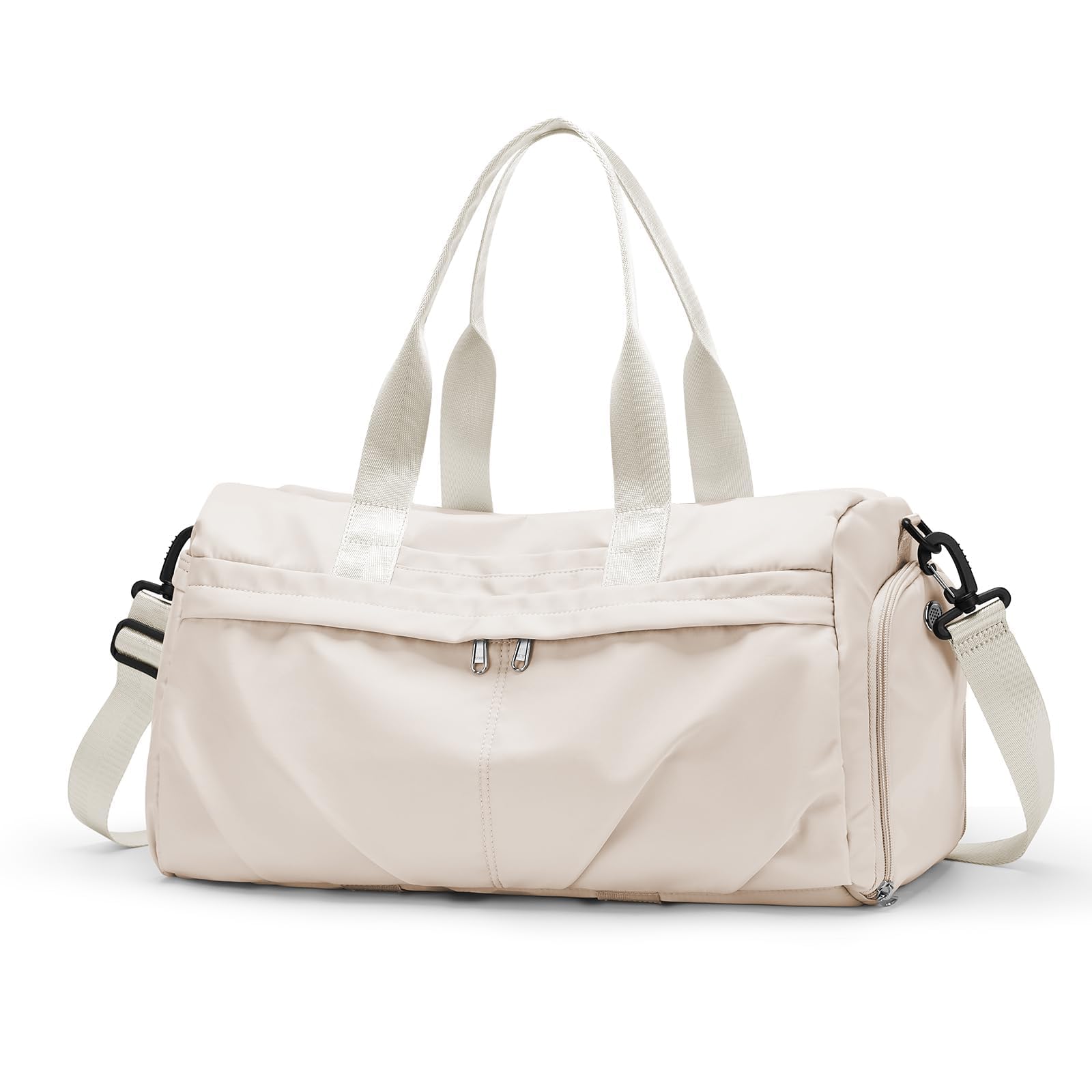 HYC00 Sports Gym Bag Womens Mens with Shoes Compartment & Dry Wet Separated,Weekend Travel Duffle Bags Overnight Bag for Women Holdall Hospital Bags Carry on Hand Luggage for Swim Gym Tote,Beige â image 1