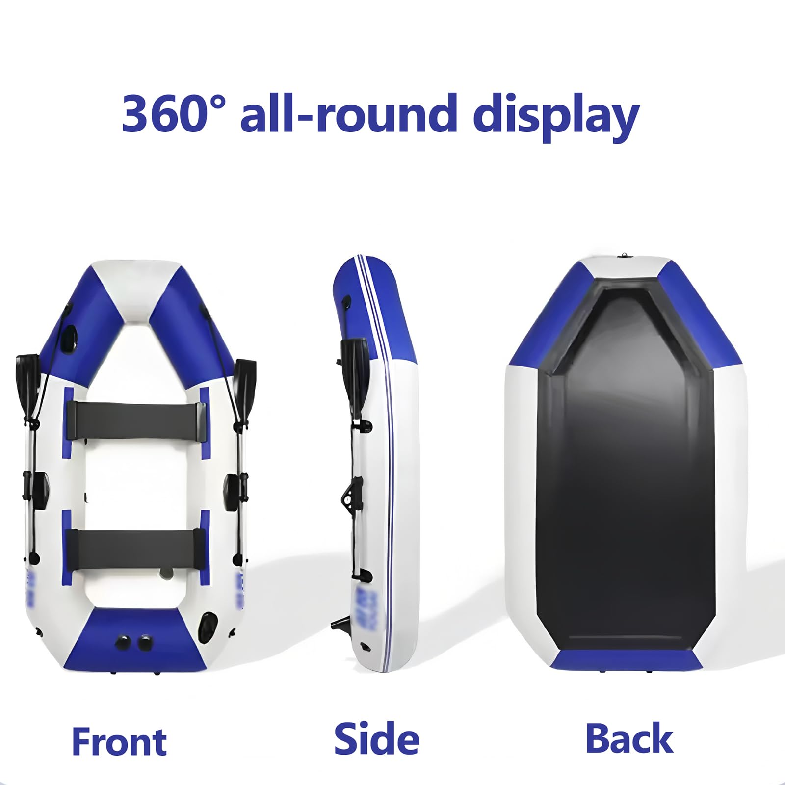 Bote Neumático Inflable, Bote Inflable - Balsa Portátil para Adultos, Kayak Inflable para Viajes En Río, Peso Máx 488Kg