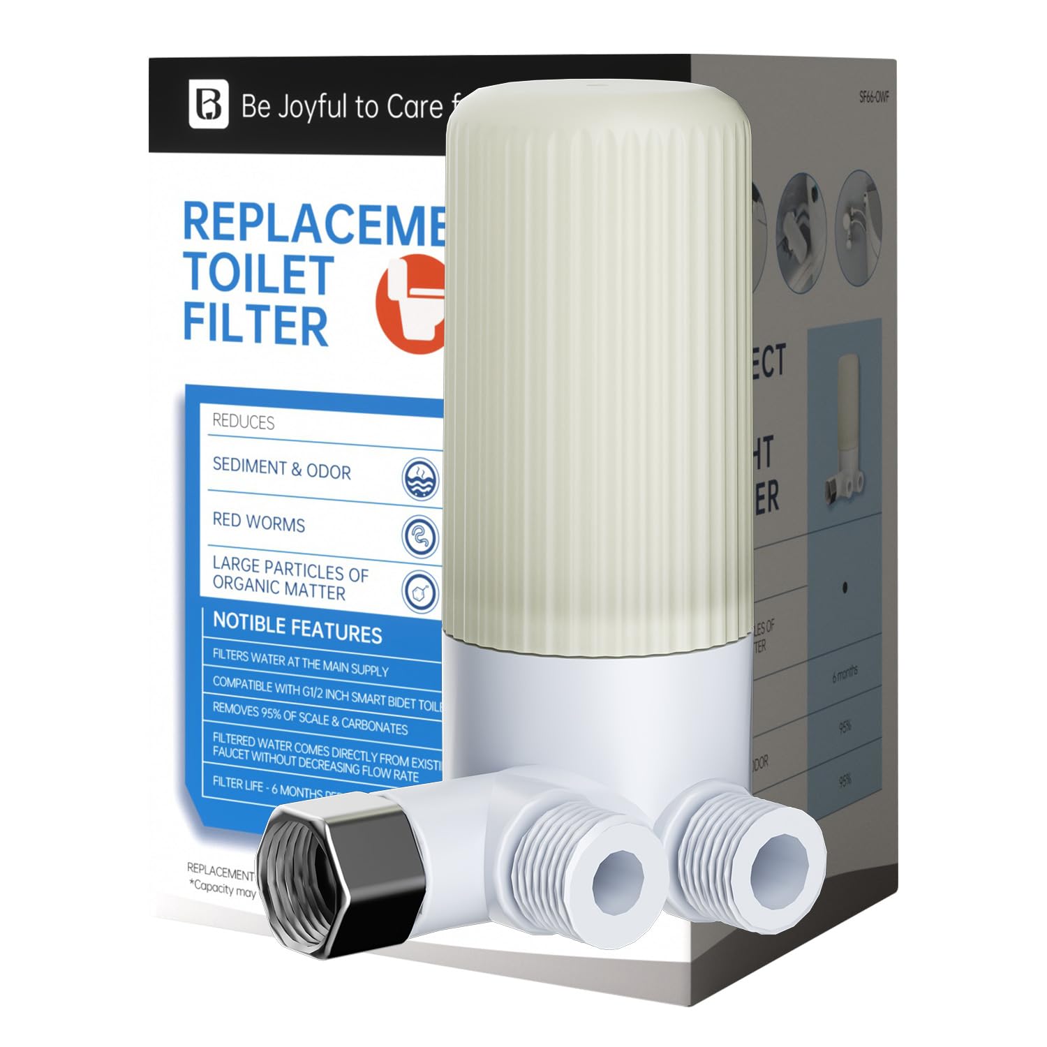 G1/2 Inch Replacement Toilet Filter for Smart Toilet Bidet Seats, 1/2 Inch Pipe Compatible - 1 Pack