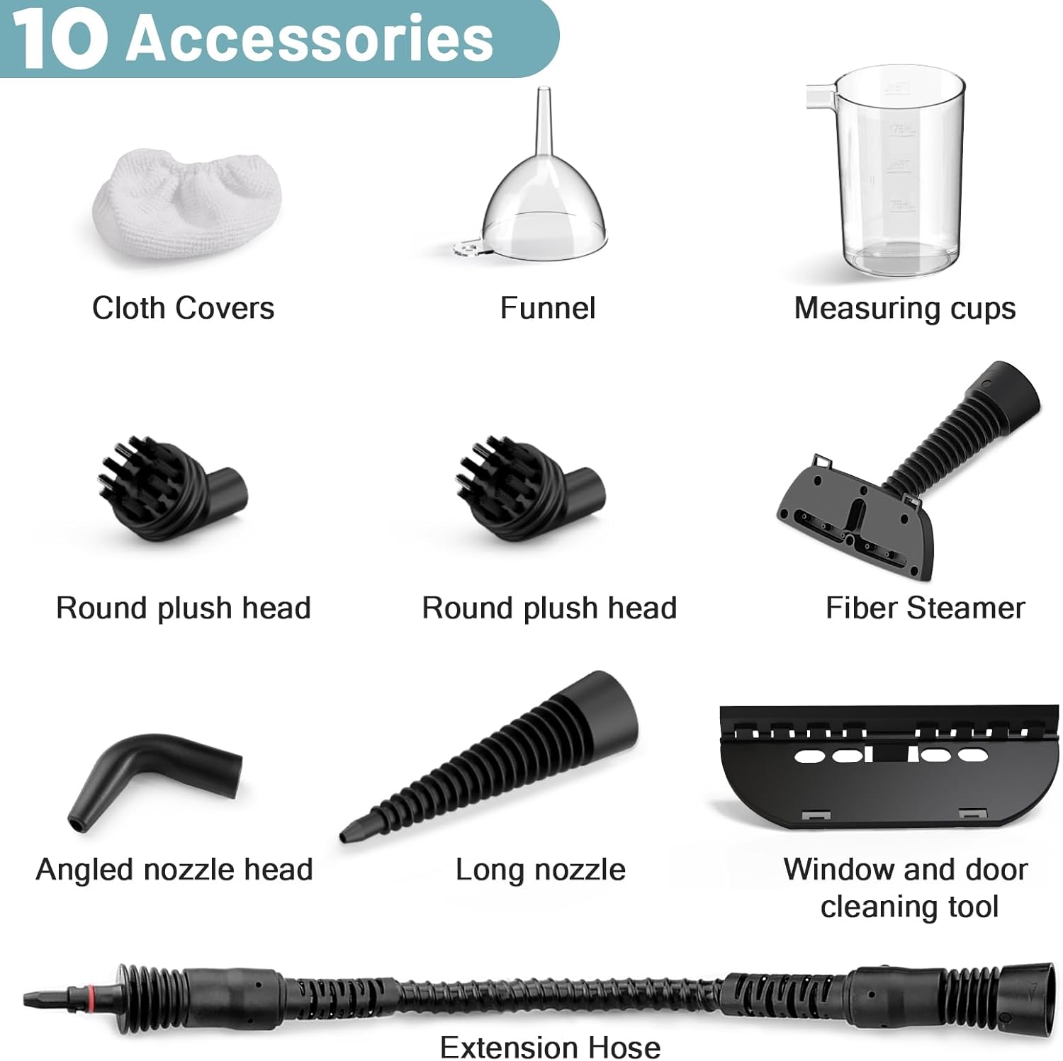Handheld Steam Cleaner, Steamer for Cleaning, Multipurpose Portable Steam Cleaners for Home Use with Safety Lock and 10 Accessory Kit to Remove Grime, Grease, and More, Save Time and Effort