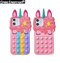 Case Creation Push Pop Unicorn Phone Case iPhone 11 Pro for Girls,Bubble Fidget Stylish Toys Game case Stress Relief Reliever Series Soft Silicone Shockproof Protective Cover for Apple iPhone 11 Pro gallery image