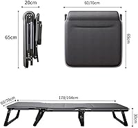 Vista 6 de QQXX 4 camas ajustables de metal para sofá, cama plegable resistente Fram, camas portátiles para invitados, plegables, cama para interiores