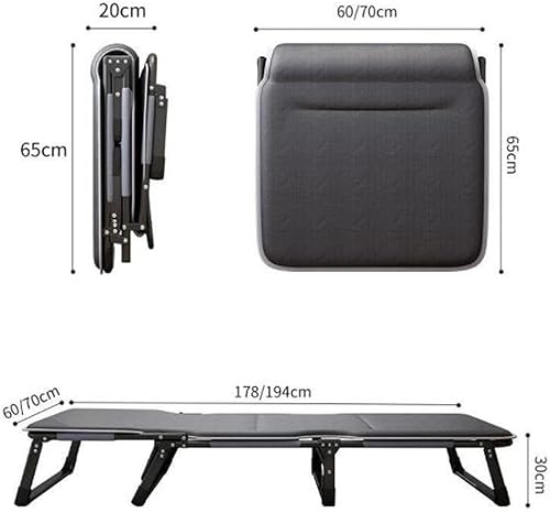 Miniatura 6 de QQXX 4 camas ajustables de metal para sofá, cama plegable resistente Fram, camas portátiles para invitados, plegables, cama para interiores y
