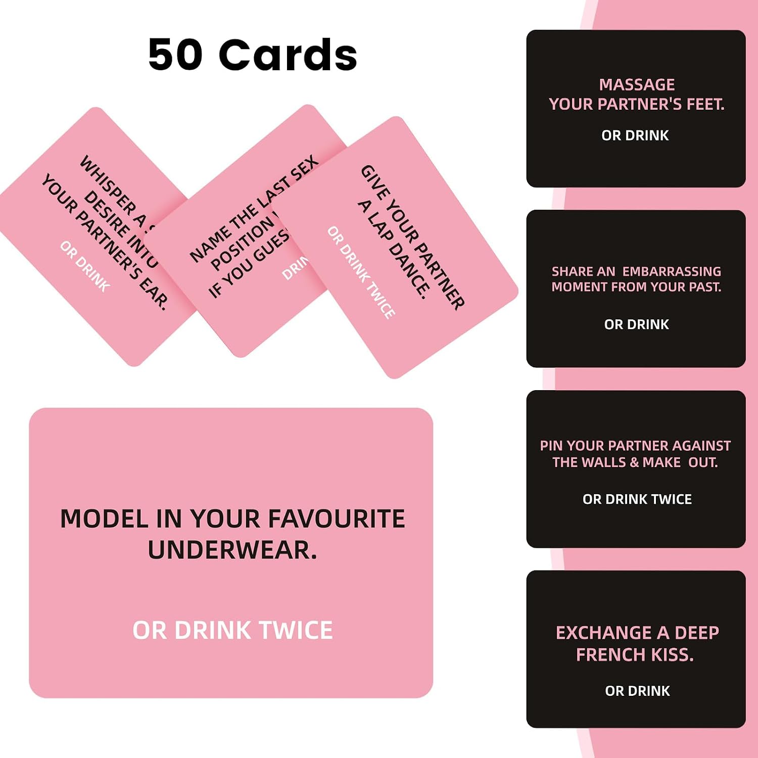 Couples Games for Adults | Dare & Truth Card Games for Date Night, Anniversary & Valentines Gift | Fun & Freaky Couple Drinking Games Bedroom for 2 Player image 4