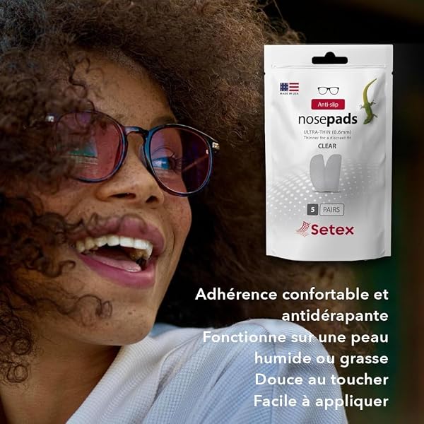 Setex Gecko Grip Ultra-Fin 0,6 mm Antidérapant Lunettes de protection nasale, Fabriqué aux États-Unis, Fibres microstructurées innovantes, 0,6 mm x 7 mm x 16 mm - 3