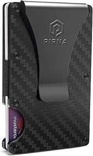 Minimalist Carbon Fiber Wallet - Men's Slim Wallet Credit Card Holder - Front Pocket RFID Blocking Wallets for Men UK - Carbon Fiber
