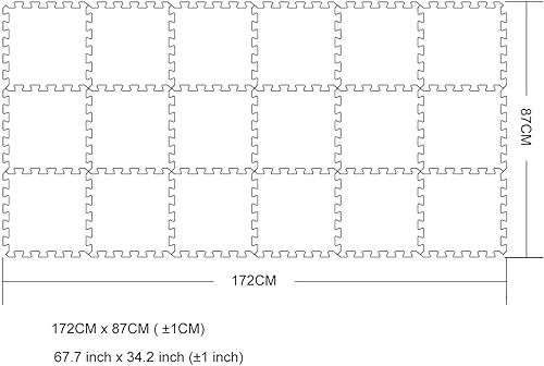 Miniatura 3 de YIMINYUER - Tapete de juegos de gruesa espuma EVA de piezas interconectables, para niños o yoga o ejercicios, tipo rompecabezas, naranja, marrón,