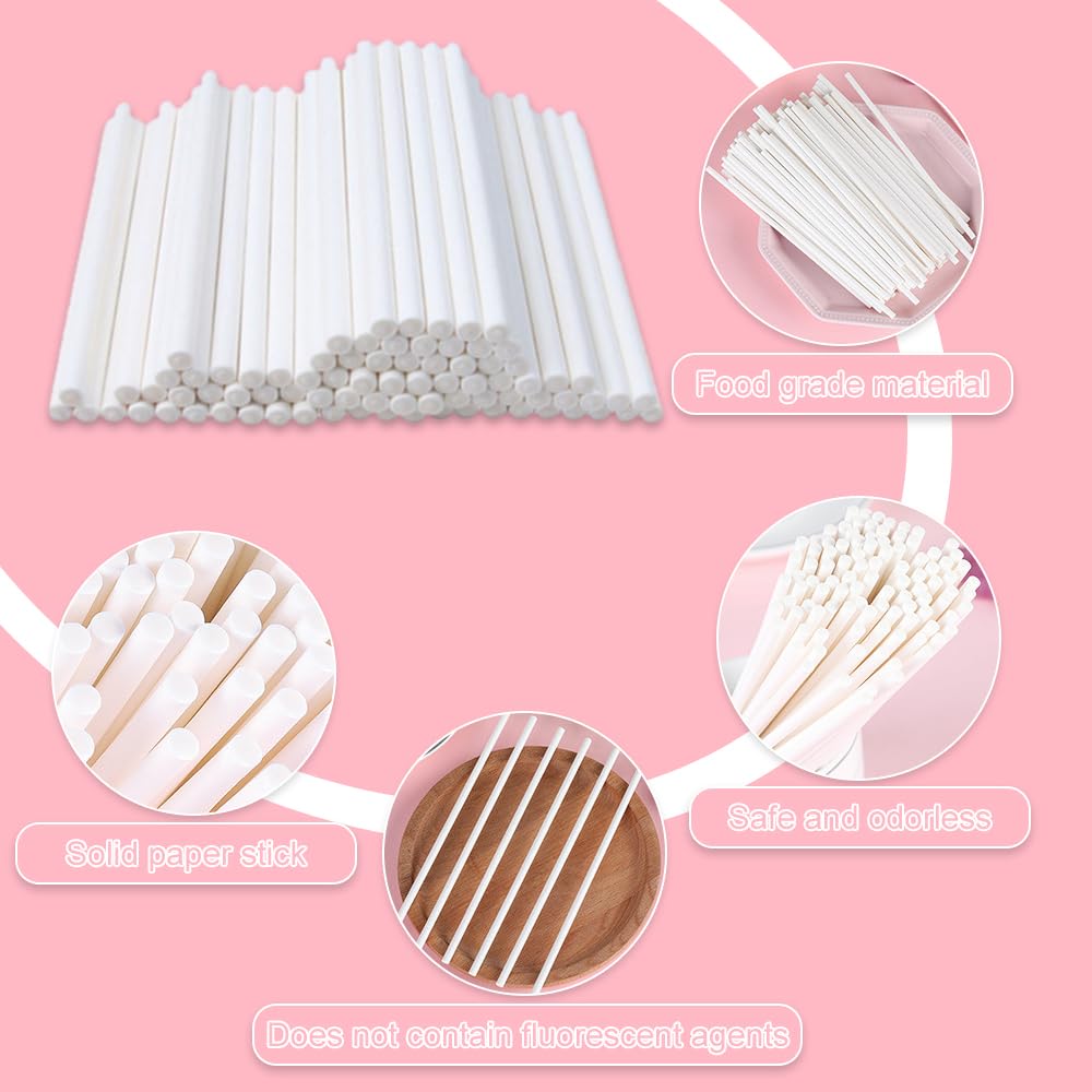 EACHPT Support à Cake Pop,16 trous Support à Sucettes avec 100 Bâtonnets de Cake Pop,100 sacs de Friandises Transparents et Rubans Torsadés dorés pour Décore de fête de Mariage Danniversaire