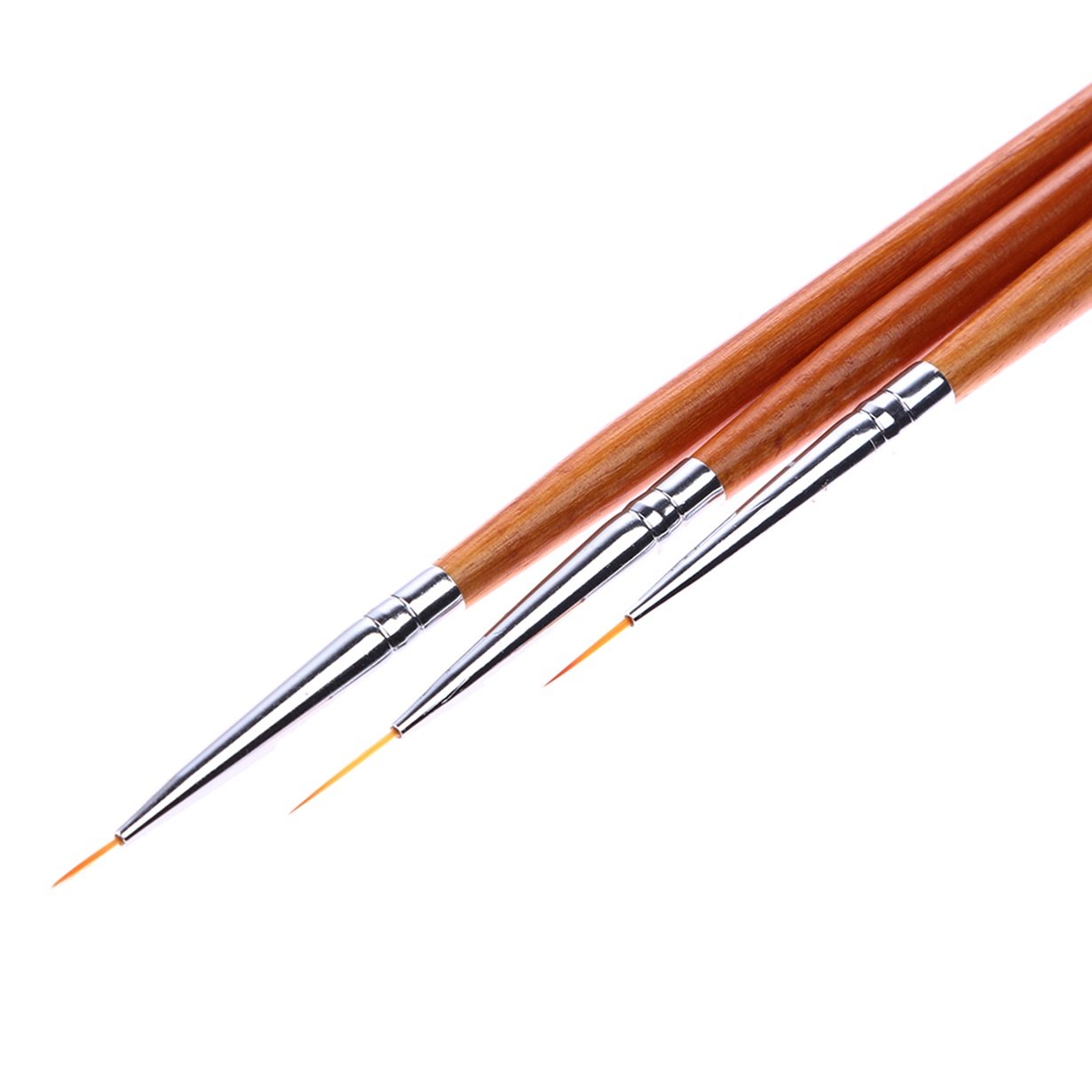 3 Pcs Nails Brushes Painting Drawing Liner Pen