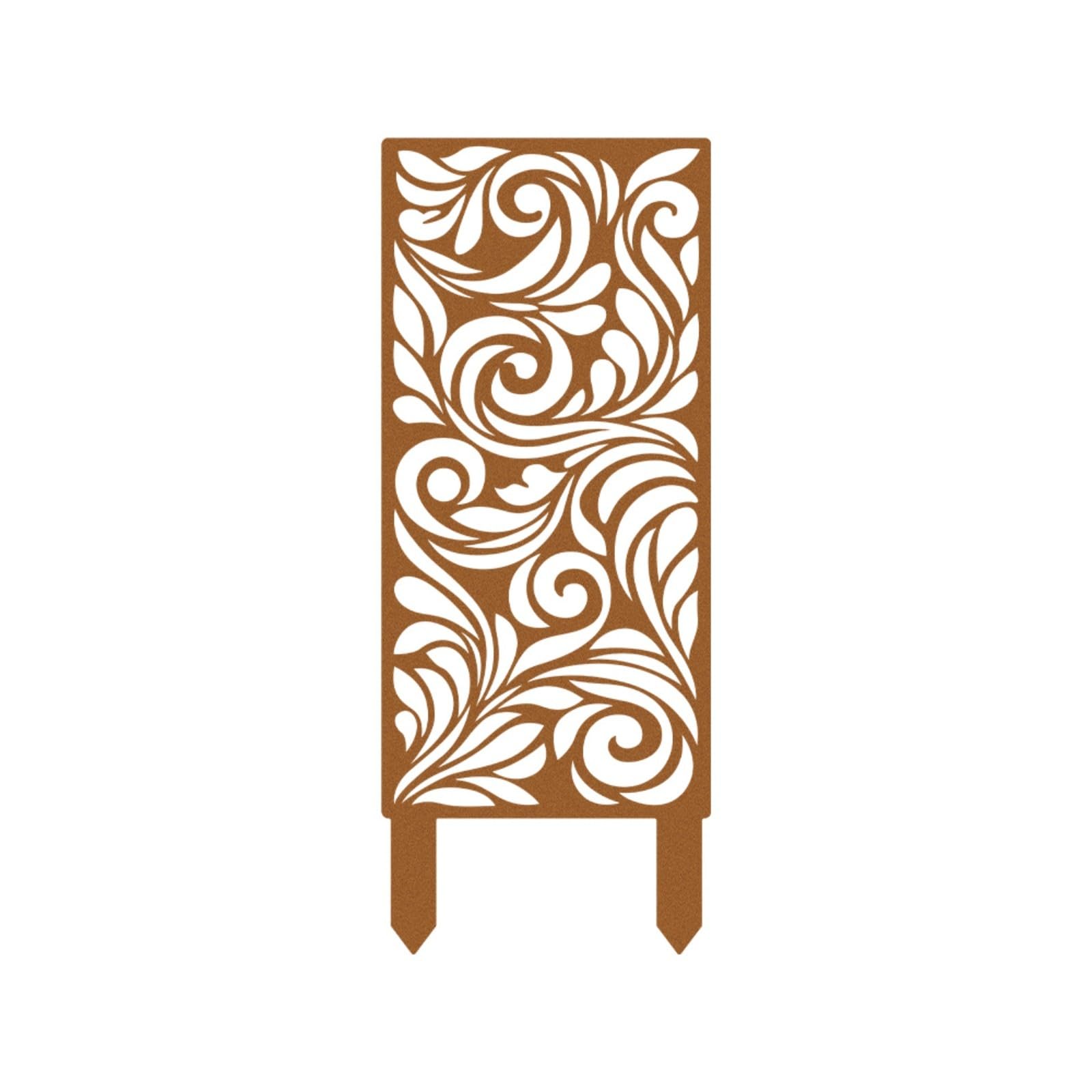 Rustic Metal Garden Stake Garden Privacy Screen Outdoor Decorative Privacy Screen Stake for Gardens Yard Balcony Porch