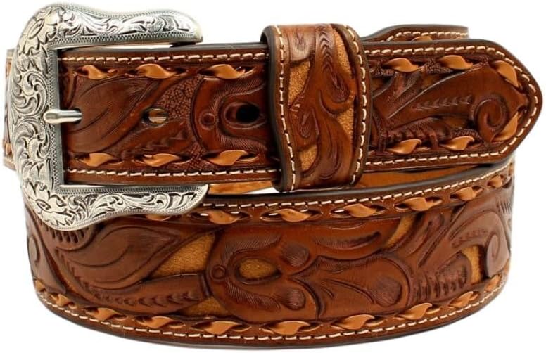 Nocona Belt Co. Men's Pierced Leather Laced Edge Western - N2414708
