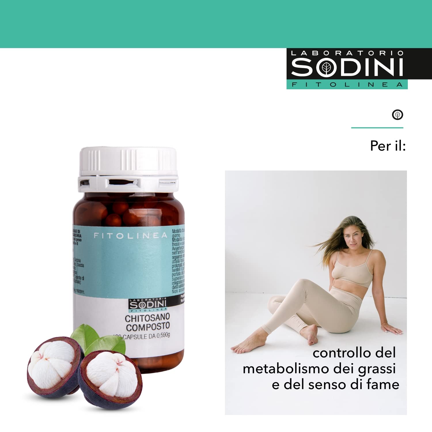 Chitosano Composto 120 Capsule - con Garcinia Cambogia e ViT. C - a Base di Estratti Vegetali