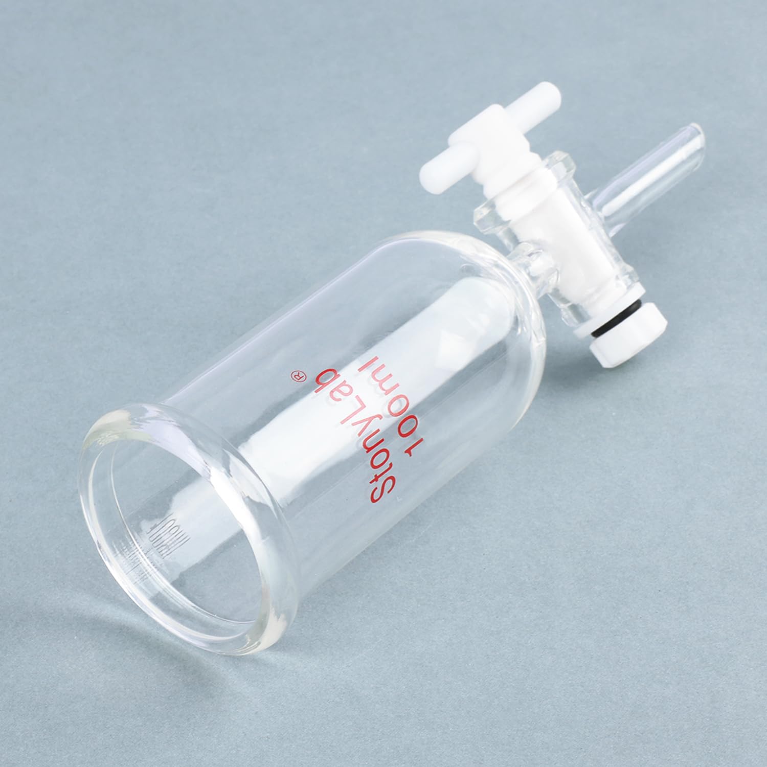 stonylab Entonnoir de Décantation, Entonnoir de Burette en Verre de Borosilicate avec Robinet en PTFE pour Usage en Laboratoire et à la Maison, 100 ml